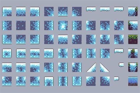 Snow 2d Game Tileset Pixel Art Pixel Art Games Cool
