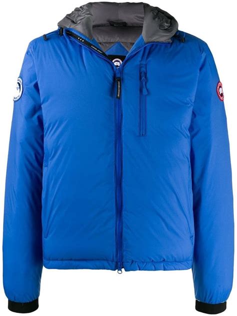 Canada Goose Pbi Lodge Slim Fit Packable 750 Fill Power Down Hooded Jacket In Blue Modesens