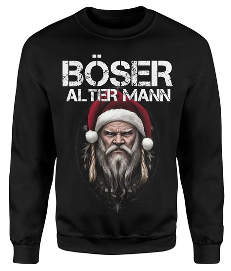 Böser Alter Mann Herren Weihnachts Sweater Fun Ugly Christmas Pulli Ebay