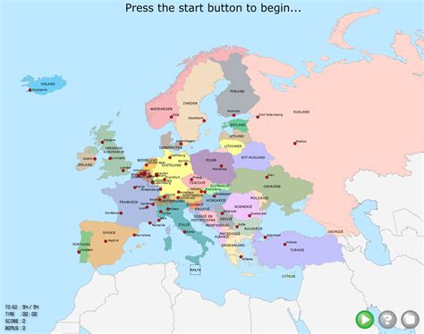 Basiskaart Europa Mapa De Pa Ses Y Ciudades De Europa Topomania Mapas Interactivos