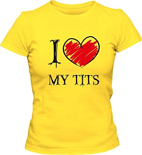 I Love My Tits Fun Damen T Shirt Amazonde Bekleidung