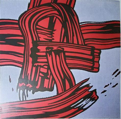 Sold At Auction Roy Lichtenstein Red Painting Brush Stroke 1965 Signed