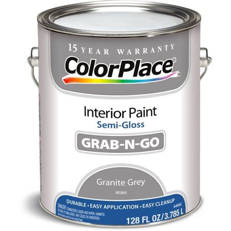 Maybe you would like to learn more about one of these? Colorplace Granite Gray Semi Gloss Interior Paint, 1 ...