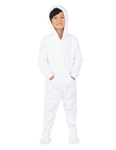 Arctic White Hoodie One Piece Infant Hooded Footed Pajamas Hooded