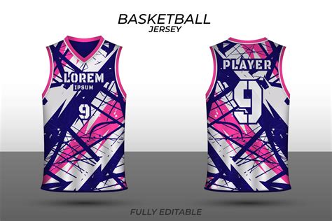 Basketball Jersey Design Template Uniform Front And Back Sports