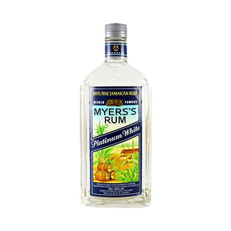 It is aged in stainless steel tanks or plain. MYERS'S PLATINUM WHITE RUM - The House of Liquor