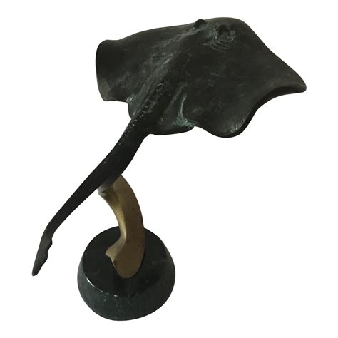Bronze Stingray Sculpture Chairish