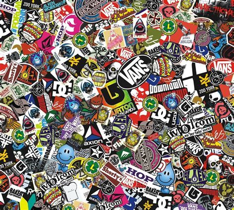 Stickers make us all feel young again. tabletop? | Sticker bomb wallpaper, Sticker bomb ...