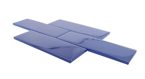 3x9 Cobalt Blue Glossy Subway Tile Glass Tile Bathroom Glass Subway