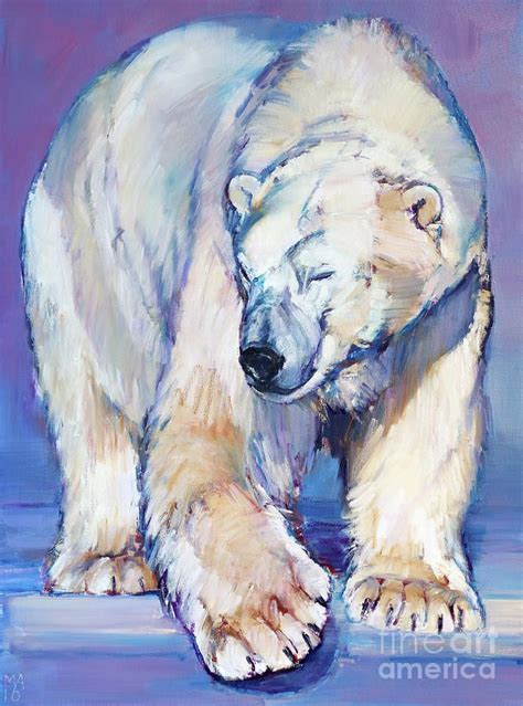 Polar Bear Painting Great White Bear By Mark Adlington Bear Artwork