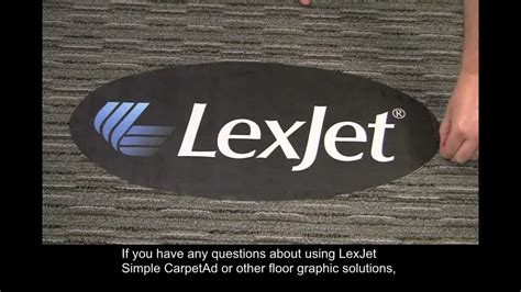 Carpet Graphics Installing Lexjet Simple Carpetad Youtube