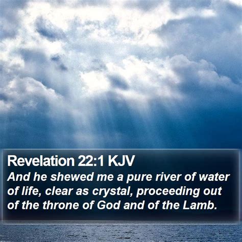 Revelation 221 Kjv And He Shewed Me A Pure River Of Water Of Life