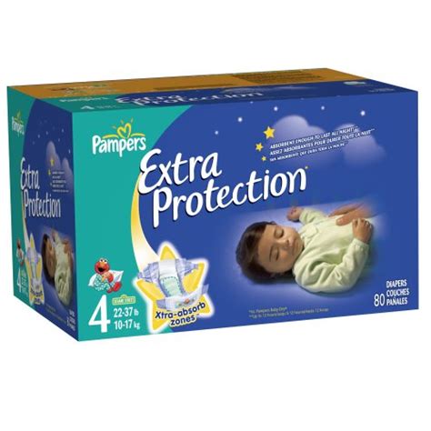 →discount Pampers Extra Protection Nighttime Diapers Super Pack Size 4