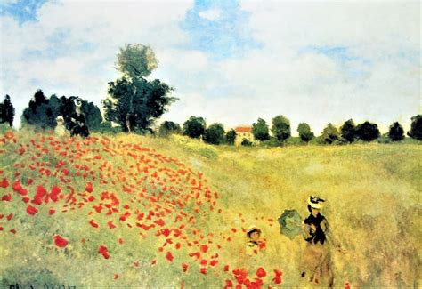 The Poppy Field At Argenteuil By Claude Monet Print Etsy
