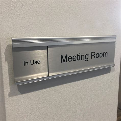 Meeting Room Slider Signs For Available Or In Use Nap Nameplates