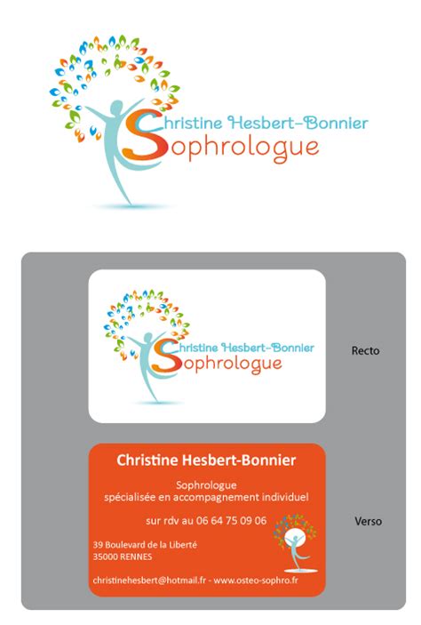 Les cartes de visite sont imprimées au recto en quadrichromie sur. exemple carte de visite sophrologue 😛