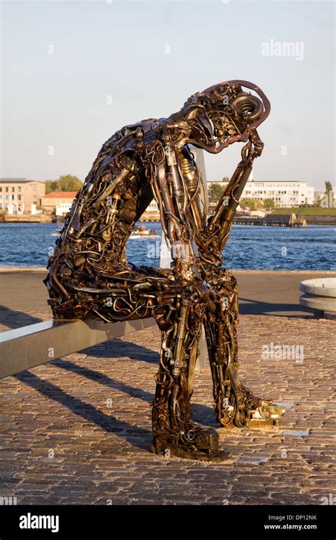 Man Of Steel Sculpture Copenhagen Denmark Architecture Stock Photo