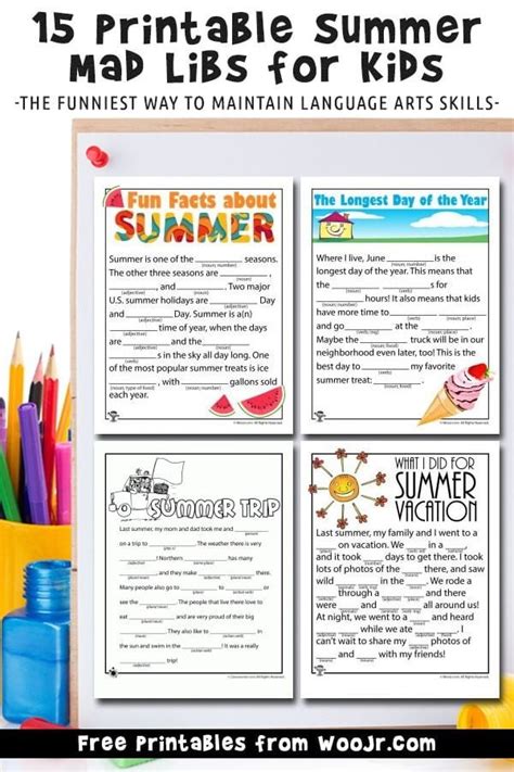 Crazy Story: Summer Worksheets | 99Worksheets
