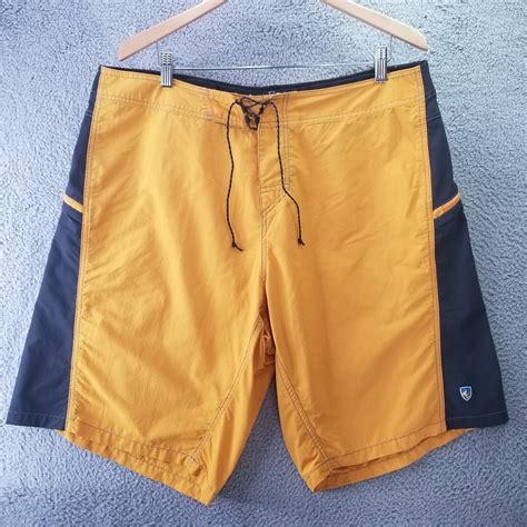 Kuhl Mens River Hybrid Board Shorts Nylon Hiking Outdoor Yellow Adult Size 40 Ebay
