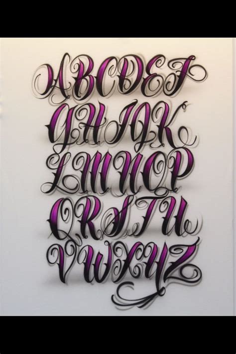 Airbrush Lettering Font Fancy Script Caps Lettering Styles Alphabet