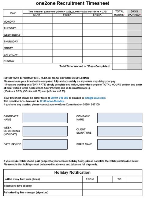 Weekly timesheet template [excel, word, pdf]