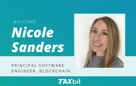 TaxBit Welcomes Nicole Sanders To Lead Blockchain Research And