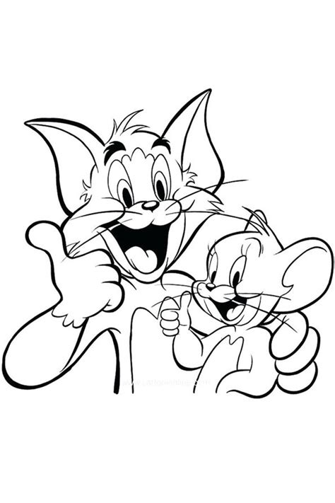 Cute Tom And Jerry Coloring Pages Free Coloring Pages