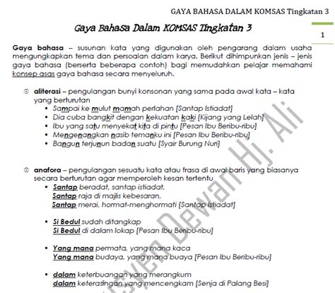 Sajak bintang k maksud tema persoalan nilai. Nota Komsas Tingkatan 3