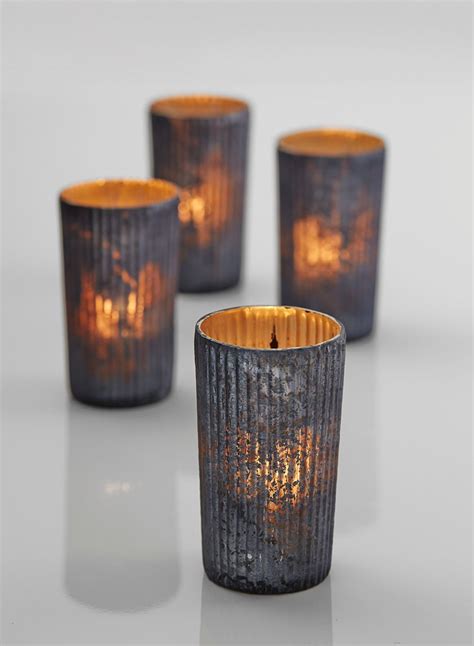 Candle holders, votive holders and decorative accents will add the personal touch to your special occasion. 5in H Platinum Ribbed Votive Holder, Set of 4 | Votive ...