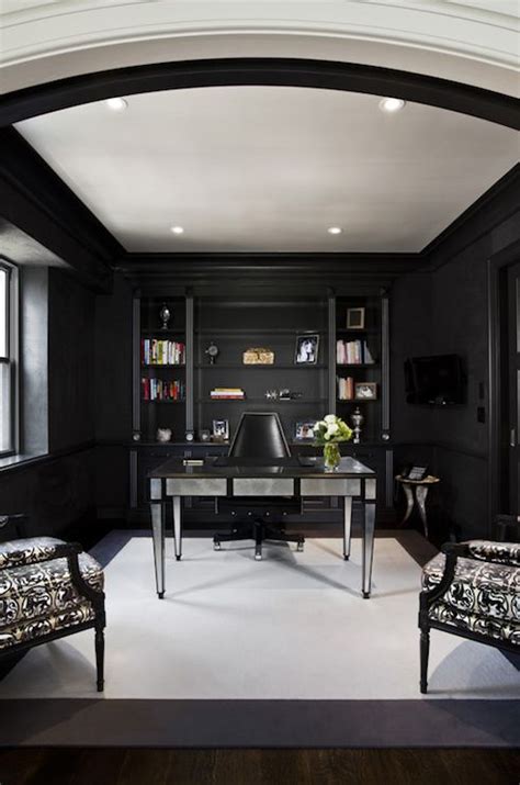 25 Gorgeous Home Offices With Black Walls Digsdigs