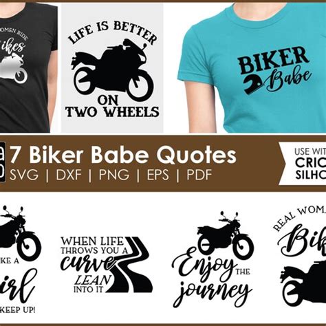 Biker Babe Motorcycle Svg And Cut Files For Crafters Etsy