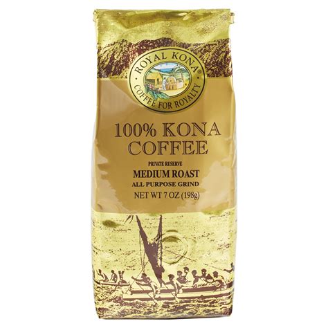 Royal Kona Medium Roast Ground Coffee 7oz Hawaiian Coffee Kona