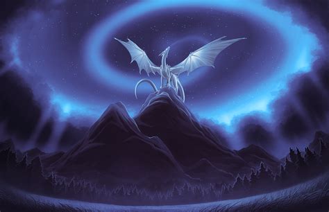 White Dragon On Mountain Hd Artist 4k Wallpapers Images Backgrounds