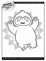 Coloring Yeti Snow sketch template