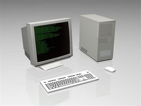 Old Desktop Computer 3d Model 3ds Maxautodesk Fbx Files Free Download