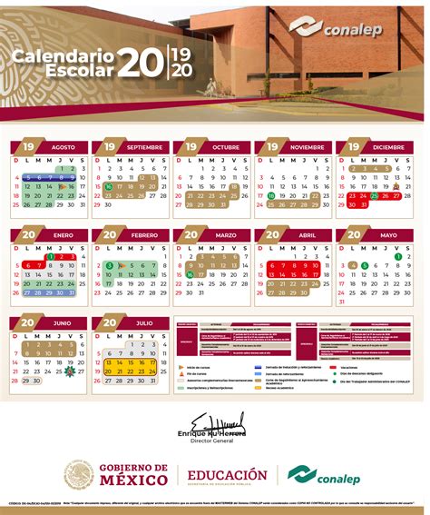Calendario Escolar 2019 2020 Colegio Nacional De Educación