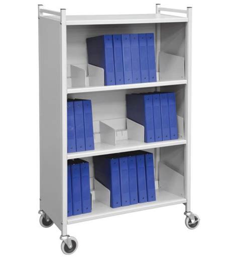 Medical Chart Cart With Multipurpose Cabinets On Wheels