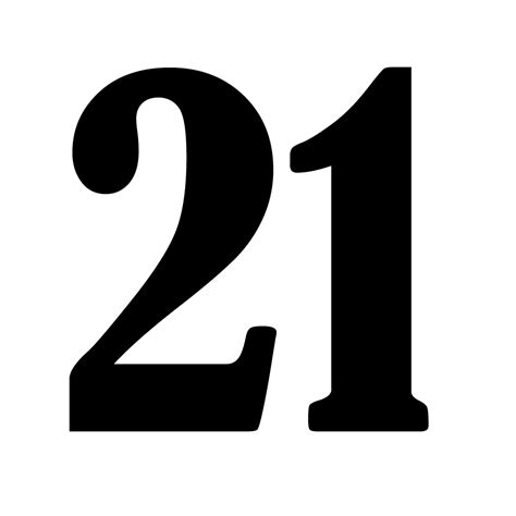 Number 21 Clip Art Black And White Images And Photos Finder