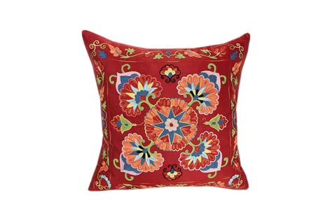 Spice up your home with this exquisite suzani inspired indian cushion cover. Handmade Suzani Silk Pillow Cover SP78, Suzani Pillow ...