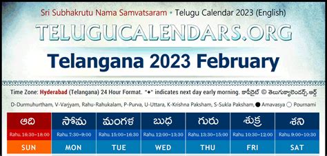 Telugu Calendars 2023 Festivals And Holidays In English For Telangana