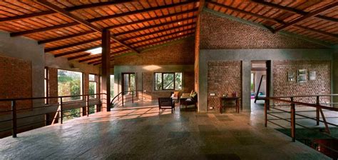 Brick Lined Interiors Open Up To Garden Filled With Fruit Trees At Mango House Bombay Rustic