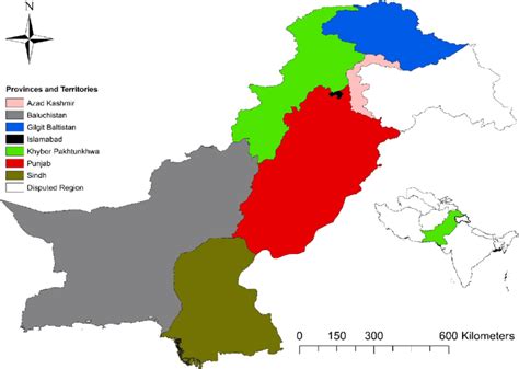 Map Of Pakistan Showing Its Provinces And Territories Download