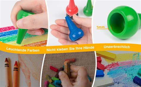 Gibot Kleinkinder Wachsmalstifte Handflächengriff Wachsmalkreide, 6