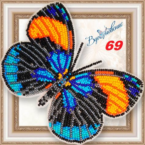 Bead Embroidery Kit Butterfly Needlepoint Kit Art Butterfly Etsy