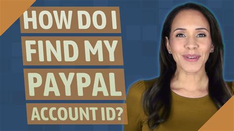 How Do I Find My Paypal Account Id Youtube