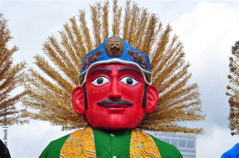 Ondel Ondel The Traditional Giant Puppet From Jakarta Indonesia Stock