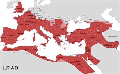 A Map Of The The Roman Empire At Its Height