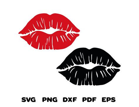 Lips Svglips Png Clipart Kiss Svg Vector Dxf Circut File Etsy Australia
