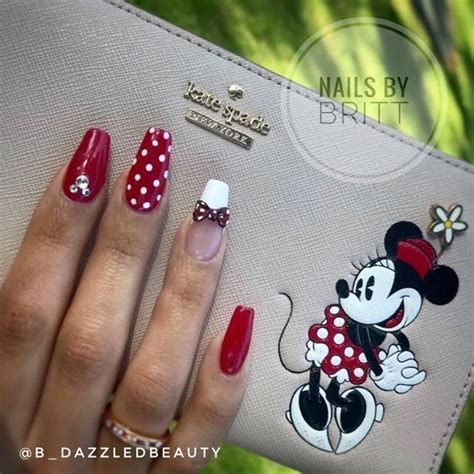 Updated 30 Awesome Minnie Mouse Nail Designs Minnie Mouse Nails