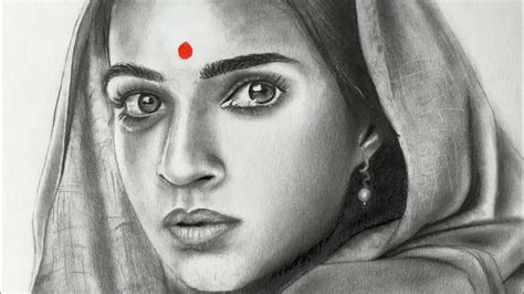 Kriti Sanon Drawing As Maa Sita From Adipurush Timelapse Video YouTube